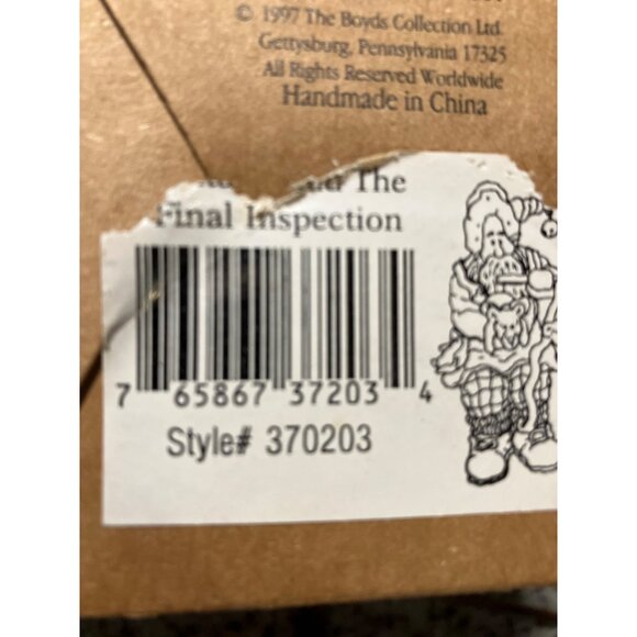 Boyds Carvers Choice Santa Ornament The Final Inspection  Limited Edition - Picture 4 of 13